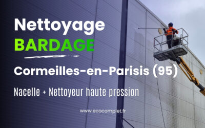 Nettoyage d’un bardage métallique à Cormeilles-en-Parisis dans le département du Val-d’Oise (95)