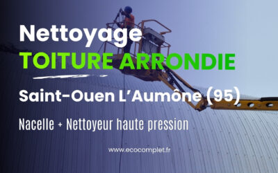 Nettoyage Façade et Toit arrondi d’une salle de sport à Saint-Ouen L’Aumône (95)