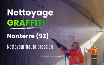 Décapage de murs et enlèvement de graffitis au nettoyeur haute pression à Nanterre (92)